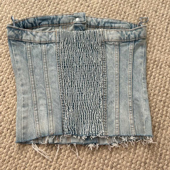 NEVER WORN ZARA DENIM CORSET - Picture 2 of 2